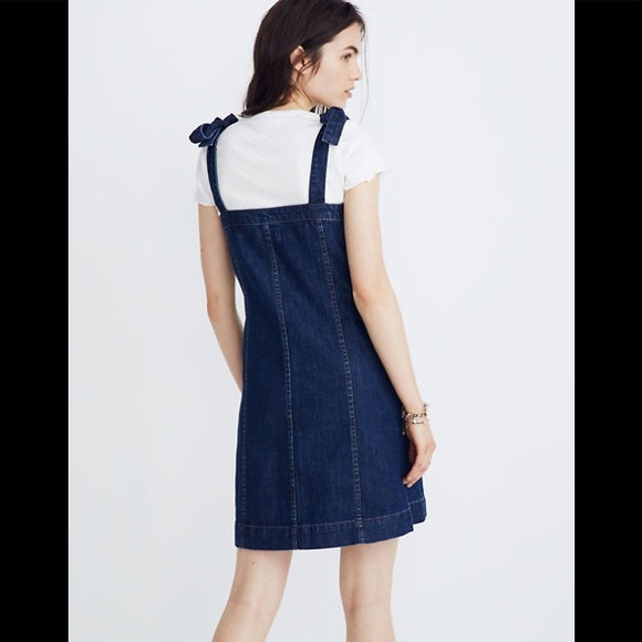 - Madewell Denim Tie-Strap Mini Dress - Picture 4 of 12